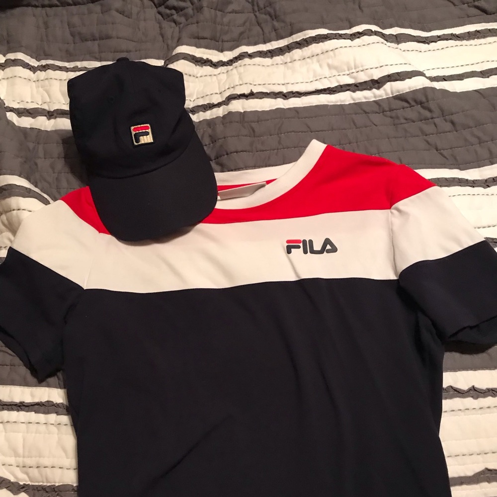 FILA Shirt w/ matching FILA Hat